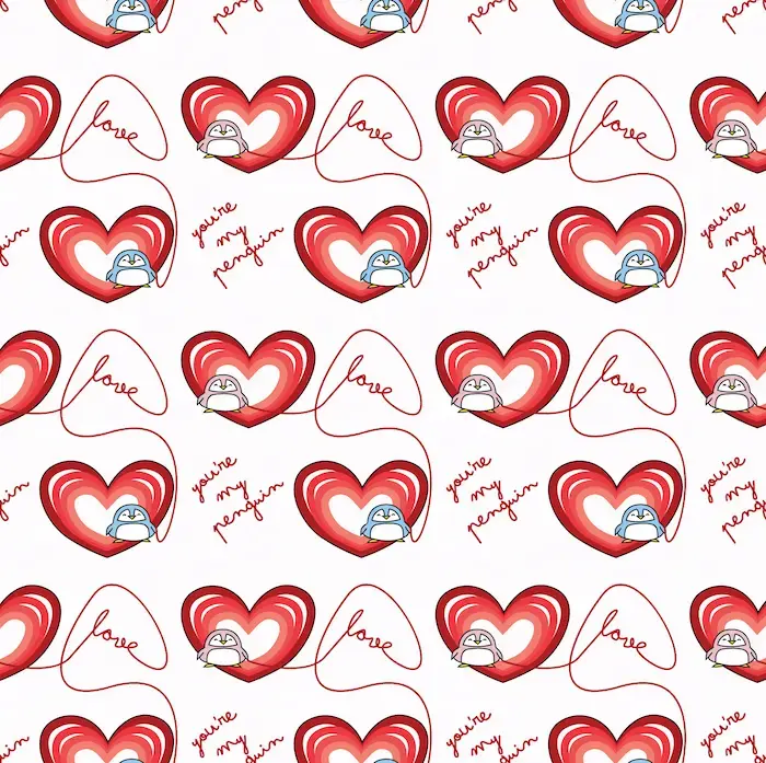 Valentine themed wrapping paper