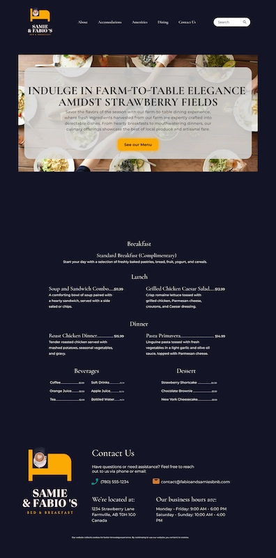 Bed and Breakfast Homepage